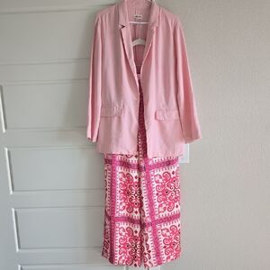 House of Harlow 1960 Pink and Red Pants Set